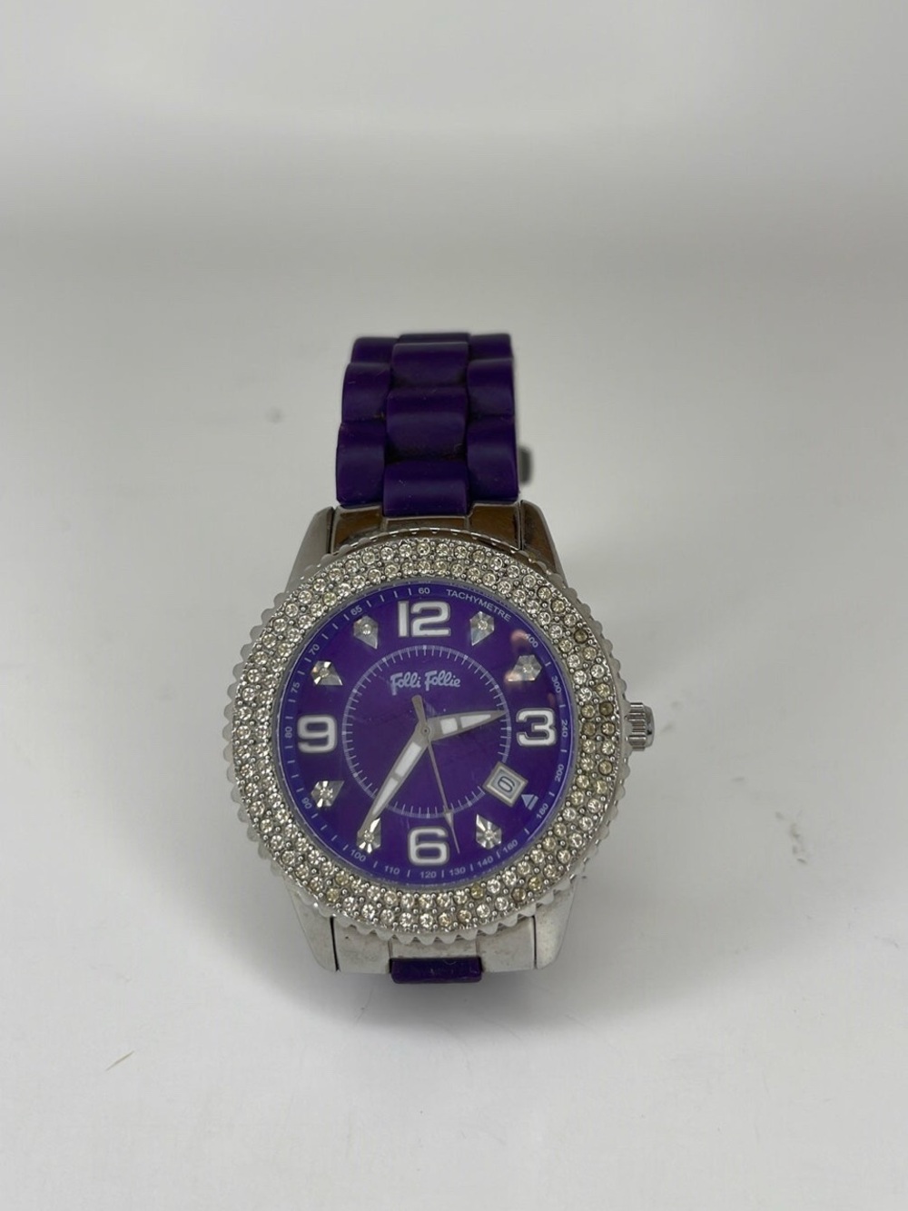 Folli Follie Purple Crystal Bezel Watch Pre-owned
